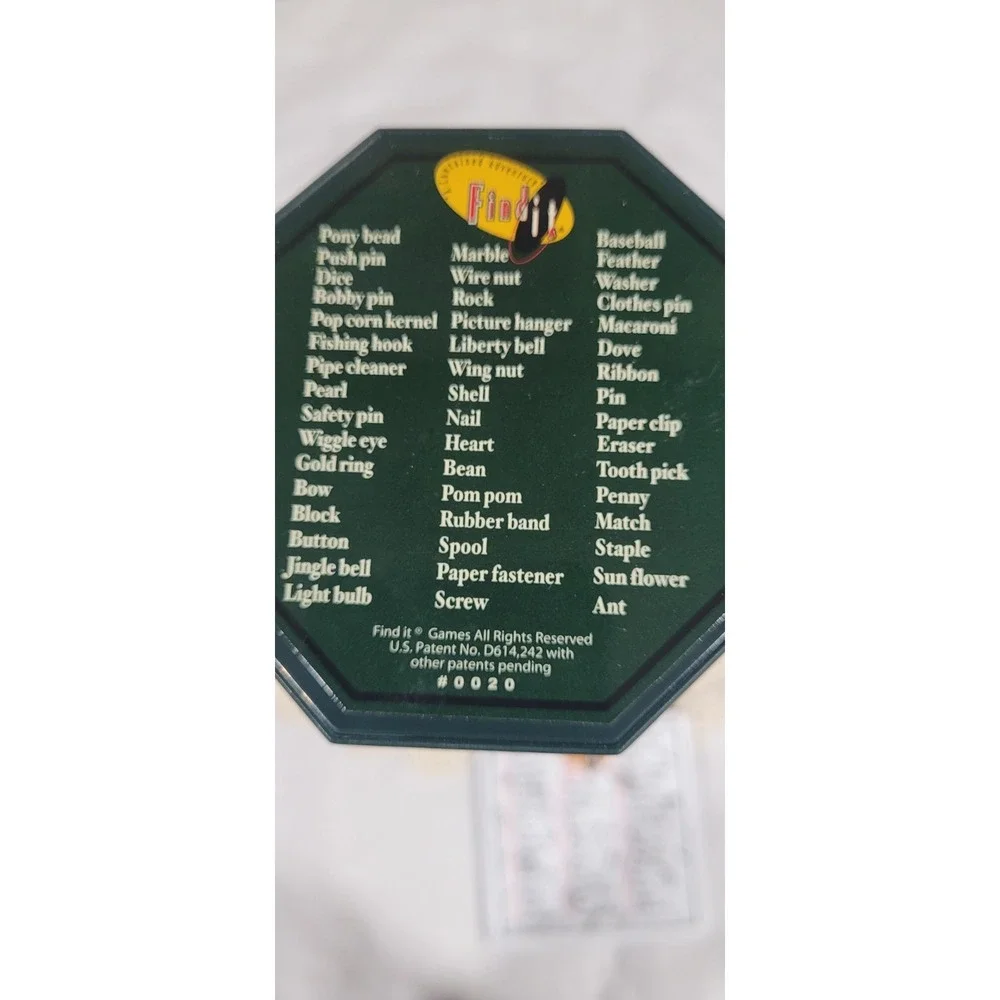 Find It! Contained Adventure Game Tube Hidden Objects with Check List Wooden